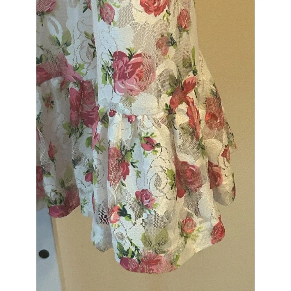 Women Betsey Johnson Goldie Dress Floral Ruffle Babydoll Girly Festival Sz.XL - Picture 7 of 16